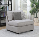 Cambria Upholstered Armless Chair Grey - Furniture Now (CA)