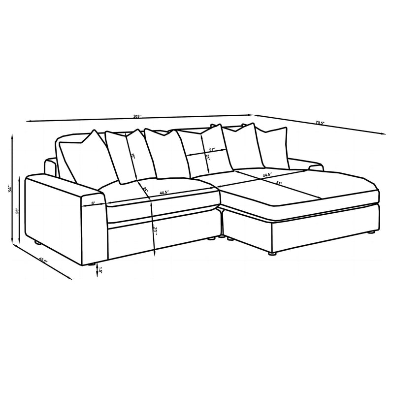 Blaine Stationary Sectionals - Furniture Now (CA)