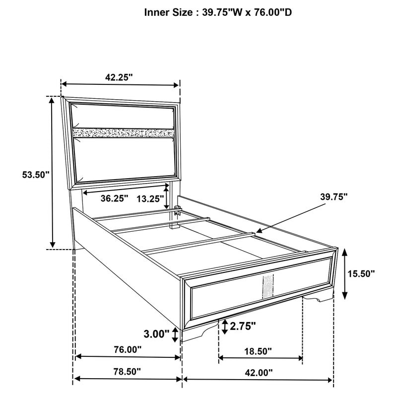 Miranda Twin Bed - Furniture Now (CA)