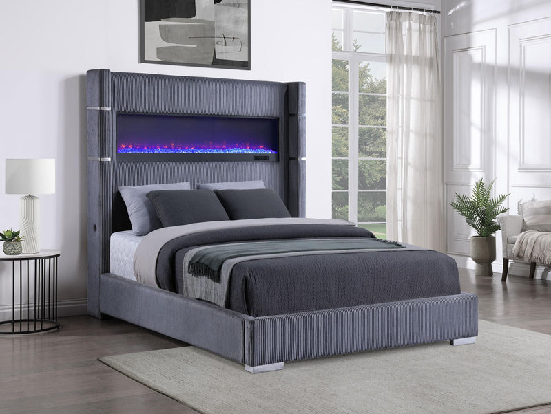 Tisdall California King, E.King & Queen Bed Grey, Black & Queen - Furniture Now (CA)
