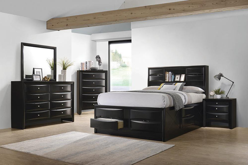 Briana Eastern King Platform Storage Bed Black - Furniture Now (CA)