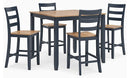 Gesthaven Counter Height Dining Table and 4 Barstools (Set of 5) - Furniture Now (CA)
