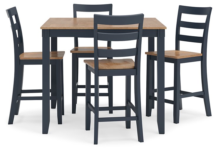 Gesthaven Counter Height Dining Table and 4 Barstools (Set of 5) - Furniture Now (CA)