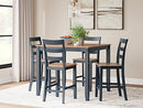 Gesthaven Counter Height Dining Table and 4 Barstools (Set of 5) - Furniture Now (CA)