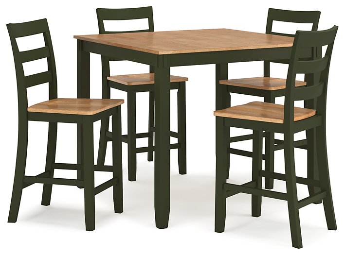 Gesthaven Counter Height Dining Table and 4 Barstools (Set of 5) - Furniture Now (CA)