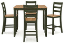 Gesthaven Counter Height Dining Table and 4 Barstools (Set of 5) - Furniture Now (CA)