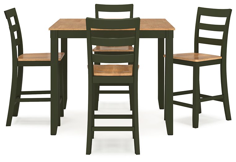 Gesthaven Counter Height Dining Table and 4 Barstools (Set of 5) - Furniture Now (CA)