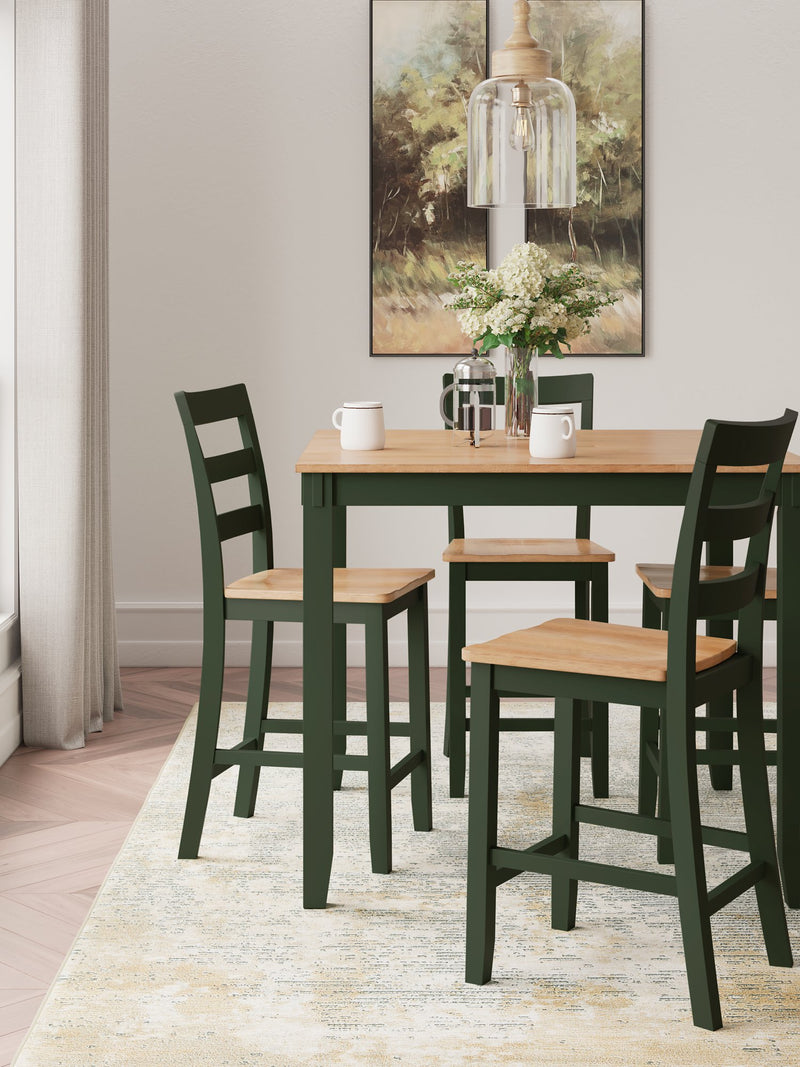 Gesthaven Counter Height Dining Table and 4 Barstools (Set of 5) - Furniture Now (CA)