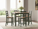 Gesthaven Counter Height Dining Table and 4 Barstools (Set of 5) - Furniture Now (CA)