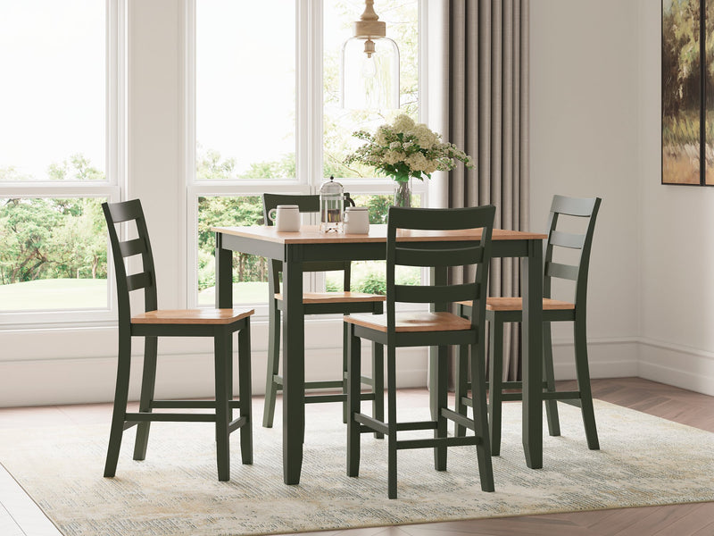 Gesthaven Counter Height Dining Table and 4 Barstools (Set of 5) - Furniture Now (CA)
