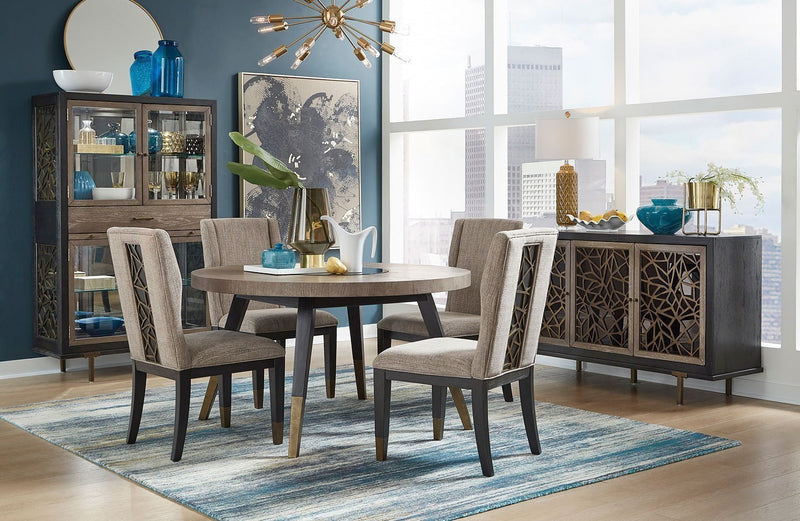 TRANSITIONAL 5-PIECE DINING SET Ryker Dining Collection by Magnussen Home SKU: D5013-66x2+D5013-24x1
