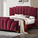 FLORIZEL Cal.King, E.King & Queen Bed, Black & Red