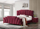 FLORIZEL Cal.King, E.King & Queen Bed, Black & Red