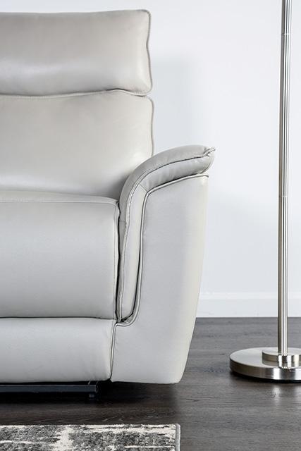 Bienne Loveseat Manual Recliner White & Black