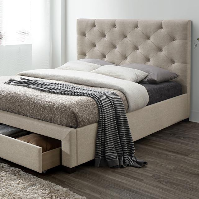 SYBELLA E.King Bed, Beige image