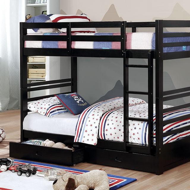 California Iv Black Twin/Twin Bunk Bed