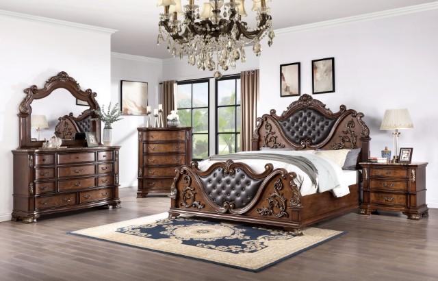 ESPARANZA Cal.King Bed, Brown Cherry