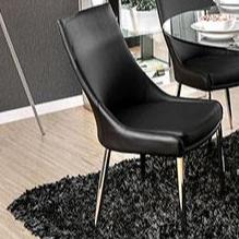 Izzy Silver/Black Side Chair, Black (2/CTN) image