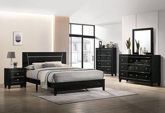 MAGDEBURG Cal.King Bed, Black