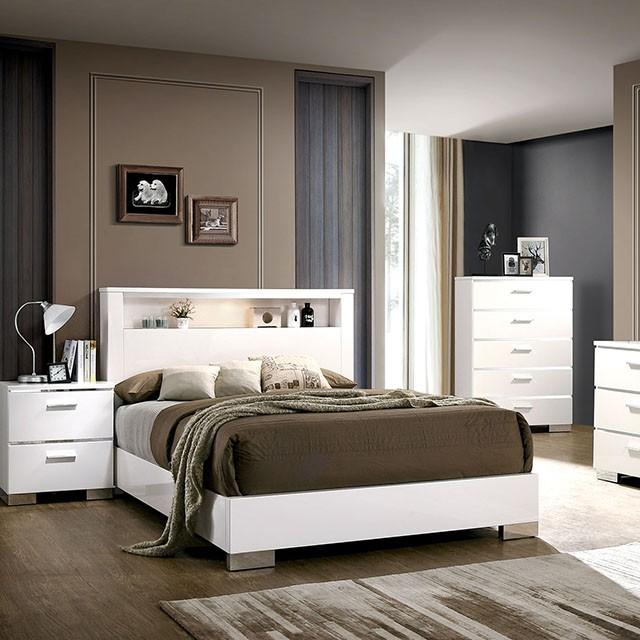 Malte White Cal. King Bed