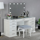 Valentina Vanity Set White & Dark Gray