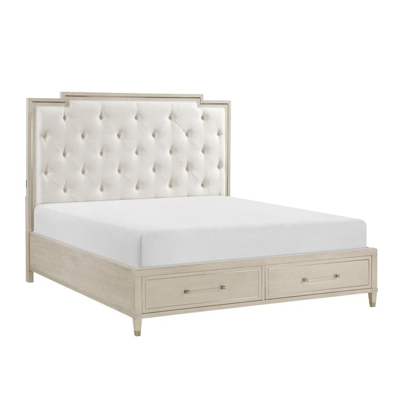 Genoa California King & Eastern King Platform Bed with Footboard Storage - Furniture Now (CA)
