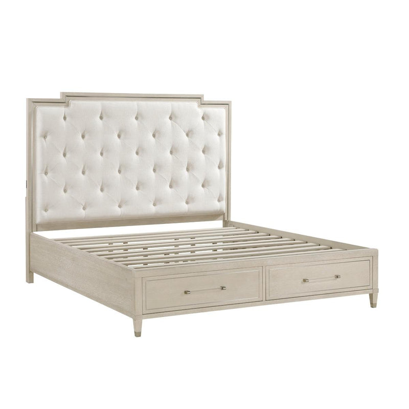 Genoa California King & Eastern King Platform Bed with Footboard Storage - Furniture Now (CA)