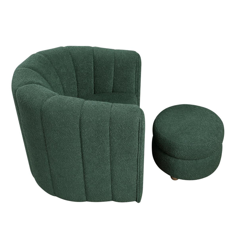 Delaney Swivel Chair Blue, Green, & White - Furniture Now (CA)
