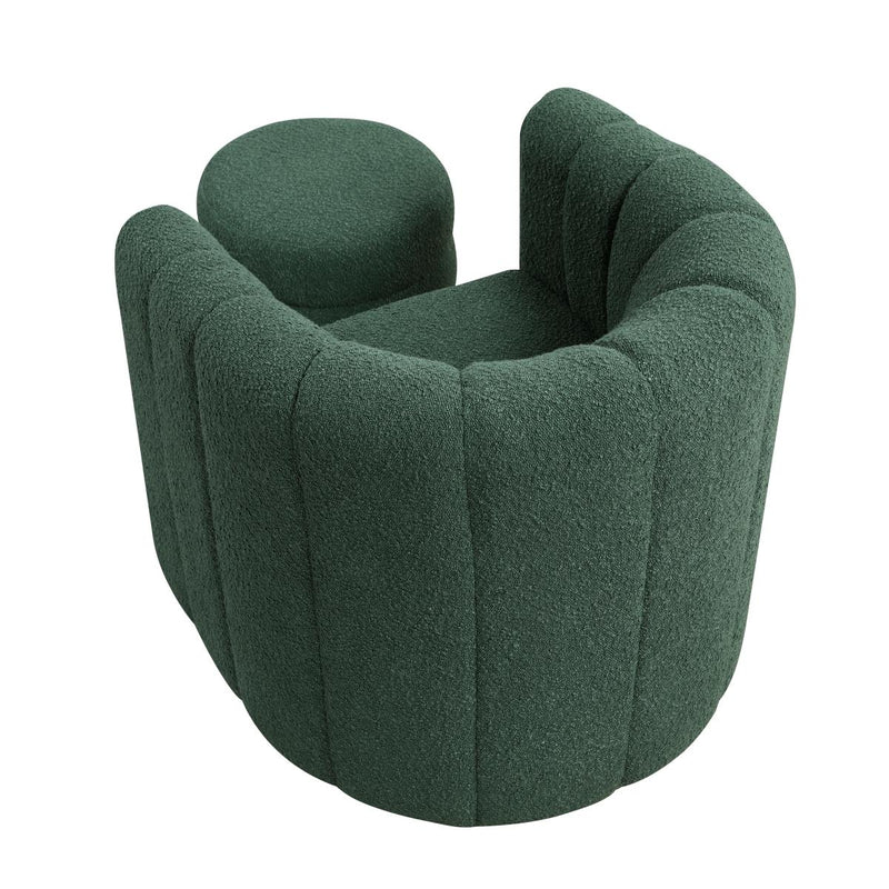 Delaney Swivel Chair Blue, Green, & White - Furniture Now (CA)