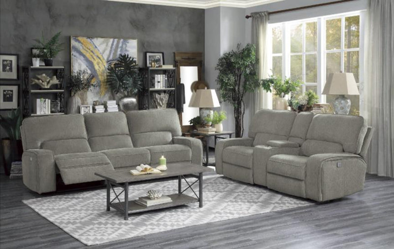 Homelegance Furniture Borneo Double Reclining Sofa in Mocha