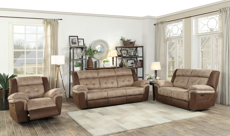 Homelegance Furniture Chai Relcining Sofa in 2 Tones