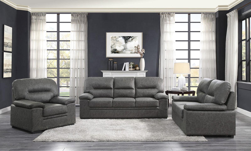 Homelegance Furniture Michigan Sofa in Dark Gray 9407DG-3