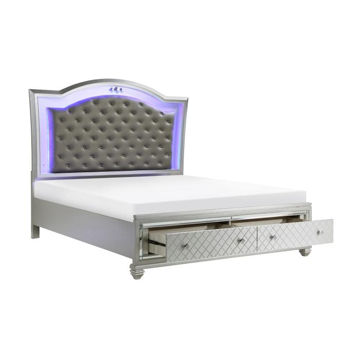 Leesa (3) California King Platform Bed with Footboard Storage