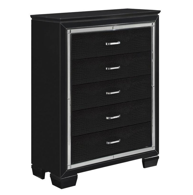 Allura Chest in Black 1916BK-9 - Furniture Now (CA)