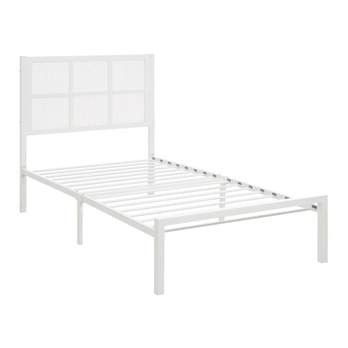 1635WHT-1-Youth Twin Platform Bed - Furniture Now (CA)