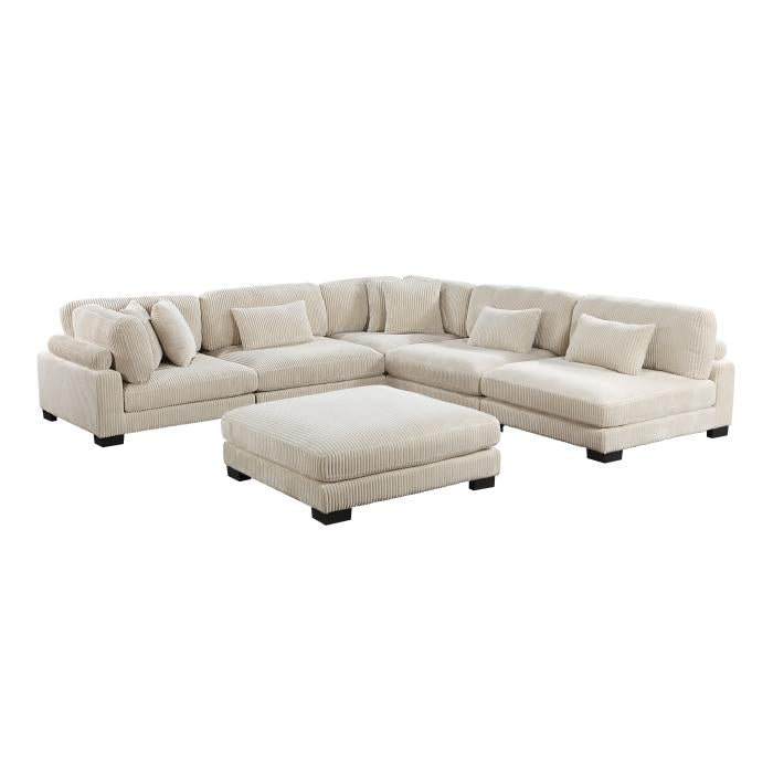 8555BE6OT - (6)6-Piece Modular Sectional with Ottoman - Furniture Now (CA)