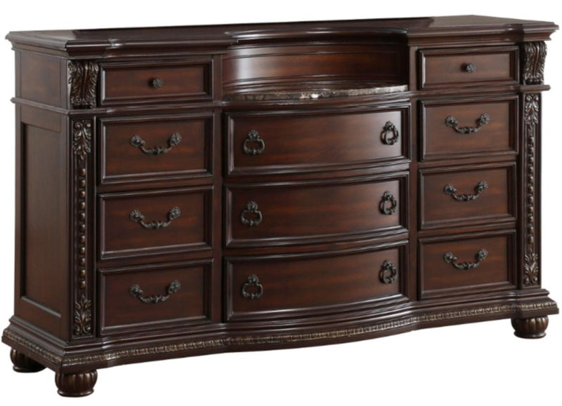 Cavalier Dresser in Dark Cherry 1757-5 - Furniture Now (CA)