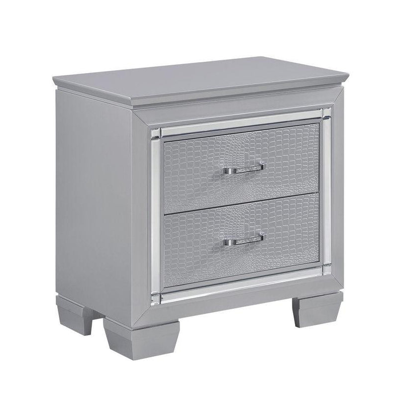 Allura Nightstand in Silver 1916-4 - Furniture Now (CA)