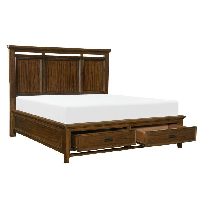 Frazier Park (3)California King Platform Bed with Footboard Storage - Furniture Now (CA)