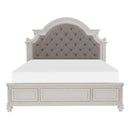 Baylesford King Upholstered Panel Bed in Antique White 1624KW-1EK - Furniture Now (CA)