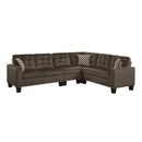 Lantana 2-Piece Reversible Sectional in Chocolate 9957CHSC