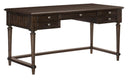 Cardano Writing Desk w/ 3 Working Drawers in Charcoal 1689-16 - Furniture Now (CA)