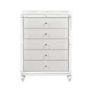 Alonza 5 Drawer Chest in White 1845-9 - Furniture Now (CA)