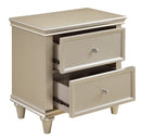 Celandine 2 Drawer Nightstand in Silver 1928-4 - Furniture Now (CA)