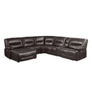 9579BRW6LCRRPW - (6)6-Piece Power Reclining Sectional with Left Chaise - Furniture Now (CA)