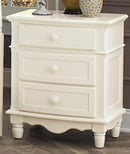 Clementine 3 Drawer Night Stand in White B1799-4 - Furniture Now (CA)