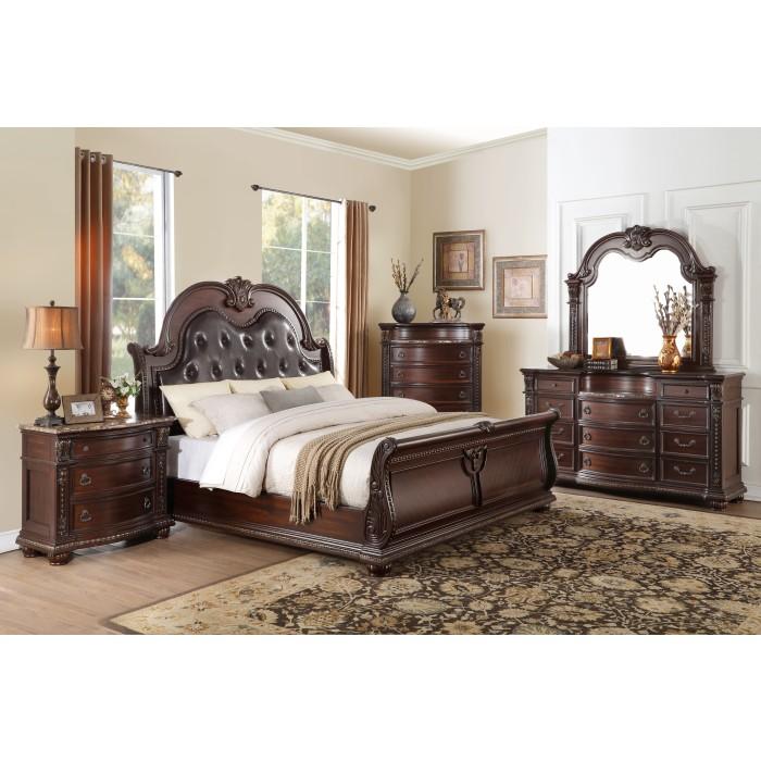 Cavalier (4)California King Sleigh Bed - Furniture Now (CA)