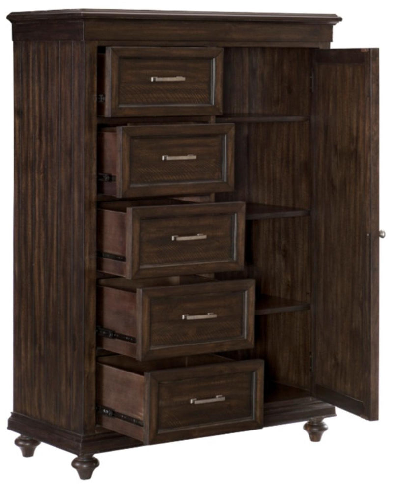 Cardona Wardrobe Chest in Driftwood Charcoal 1689-10 - Furniture Now (CA)