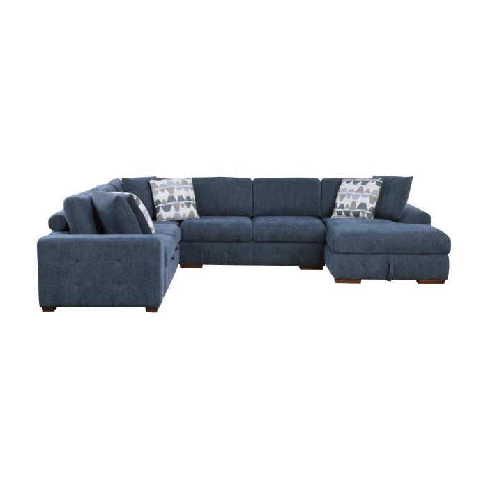 9624BU42LRC - (4)4-Piece Sectional with Right Chaise - Furniture Now (CA)