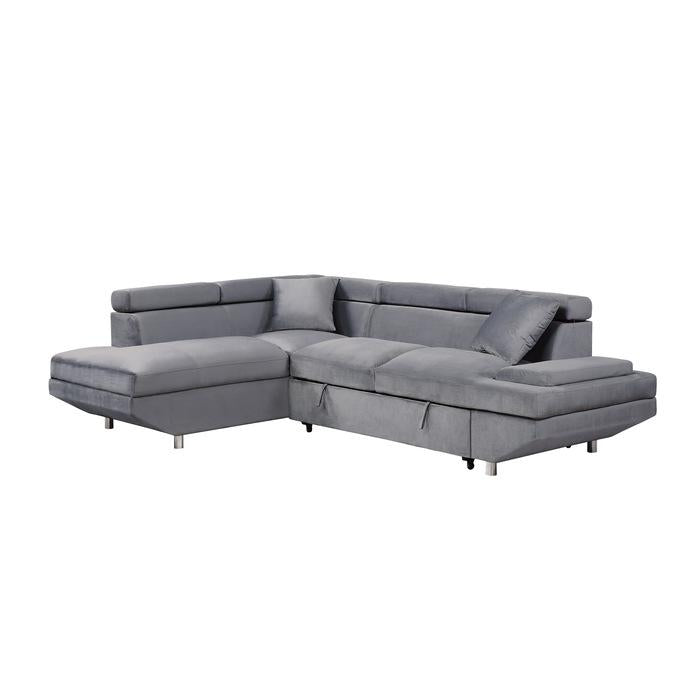 9412GYSC - (2)2-Piece Sectional with Adjustable Headrests, Pull-out Bed and Left Chaise - Furniture Now (CA)